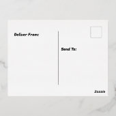 Valentinstag Folien Feiertagspostkarte (Rückseite)