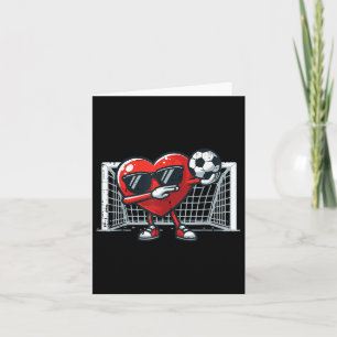 Valentinstag Football Heart Dab Soccer Men Boys Karte