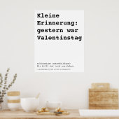 Valentinstag Forster Poster (Küche)
