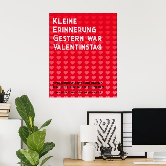 Valentinstag Forster Poster (Heimbüro)