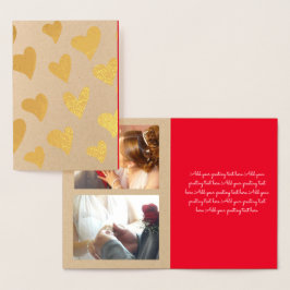 Valentinstag Foto Doodle Hearts Collage Folienkarte