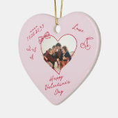 Valentinstag Foto Familie Keramik Ornament (Links)