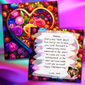 Valentinstag-Foto Feiertagskarte