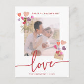 Valentinstag-Foto Feiertagspostkarte (Vorderseite)