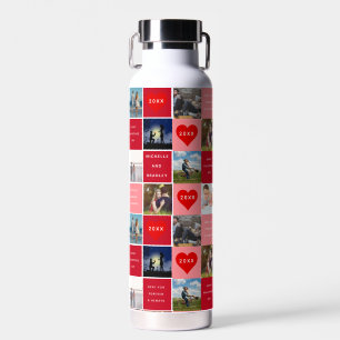 Valentinstag Foto Grid Poster Trinkflasche