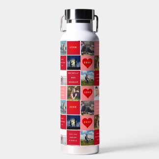 Valentinstag Foto Grid Poster Trinkflasche