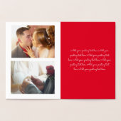 Valentinstag Foto Handgezogene Liebe Doodle Folienkarte (Innenseite)