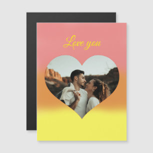 Valentinstag Foto Herz Magneteinladung