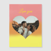 Valentinstag Foto Herz Magneteinladung (Vorderseite)