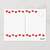 Valentinstag Foto Herz Postkarte (Rückseite)
