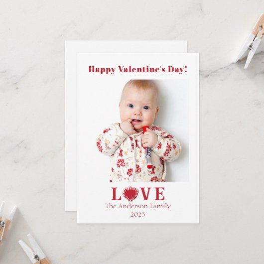 Valentinstag Foto Herzenslust Liebe (Vorderseite/Rückseite Beispiel)