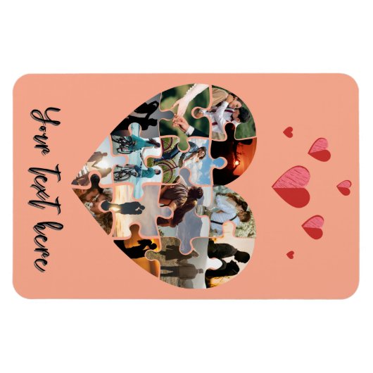 Valentinstag Foto Herzgeschenk Magnet (Horizontal)