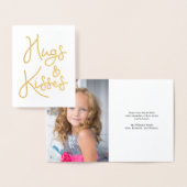 Valentinstag-Foto "Hugs and Kisses" Folienkarte (Anzeige)