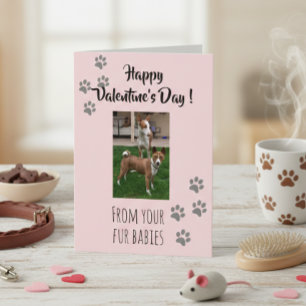 Valentinstag Foto Hund Katze Haustier Fellbabys Karte