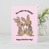 Valentinstag-Foto Kangaroo Feiertagskarte (Stehend Vorderseite)