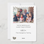Valentinstag-Foto Kangaroo Feiertagskarte (Rückseite)
