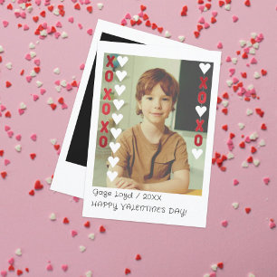 Valentinstag-Foto-Karte für Kinder zum Sofortdruck Dankeskarte