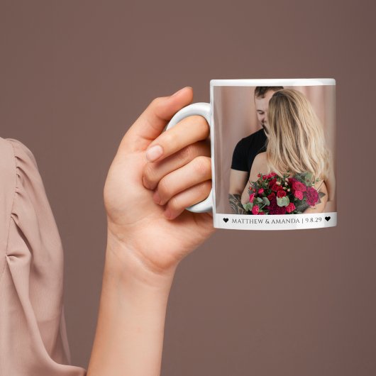 Valentinstag-Foto-Paar Romantisch Individuell Kaffeetasse