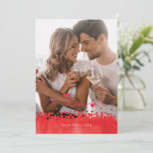 Valentinstag Foto Personalisiert Feiertagskarte (Stehend Vorderseite)