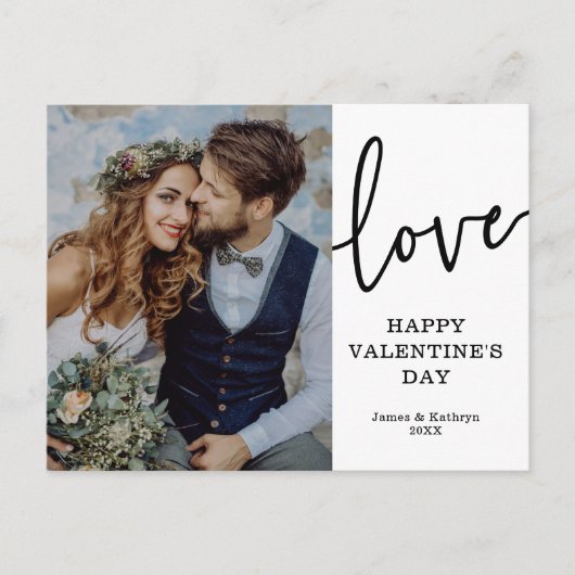 Valentinstag Foto Postkarte (Vorderseite)