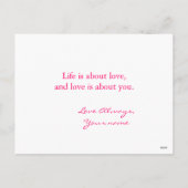 Valentinstag Foto Postkarte (Rückseite)