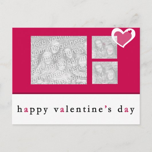 Valentinstag Foto Postkarte (Vorderseite)