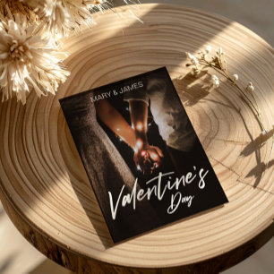 Valentinstag-Foto Romantisches Paar Liebe Feiertagspostkarte
