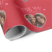 Valentinstag Foto Rot Personalisiert Geschenkpapier (Rolleneckpunkt)