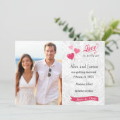 Valentinstag Foto Save the Date (Stehend Vorderseite)