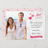 Valentinstag Foto Save the Date (Vorne/Hinten)
