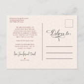 Valentinstag Foto Schwangerschaft Ankündigungspostkarte (Rückseite)