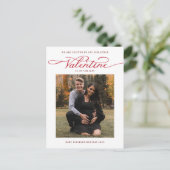 Valentinstag Foto Schwangerschaft Ankündigungspostkarte (Stehend Vorderseite)