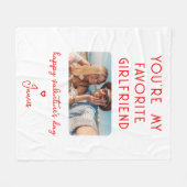 Valentinstag Foto Sie sind meine Lieblingsfrau Fleecedecke (Vorderseite (Horizontal))