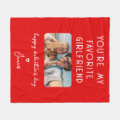 Valentinstag Foto Sie sind meine Lieblingsfrau Fleecedecke (Vorderseite (Horizontal))