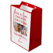 Valentinstag Foto Sie sind meine Lieblingsfrau Mittlere Geschenktüte (Rückseite Schrägansicht)
