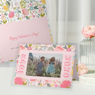 Valentinstag-Foto süße rosa beste Freundinnen Feiertagskarte