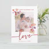 Valentinstag Foto-Urlaubskarte Feiertagskarte (Stehend Vorderseite)