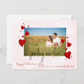 Valentinstag Foto Vorlage senden unsere Liebe Postkarte (Vorne/Hinten)