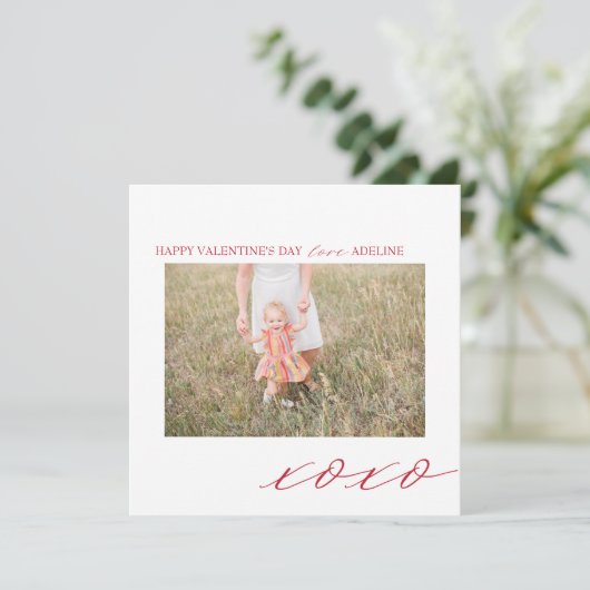 Valentinstag Fotokarte (Stehend Vorderseite)