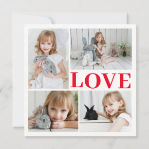Valentinstag Fotokarte der weißen romantischen Lie