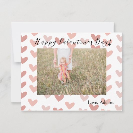 Valentinstag Fotokarte Einladung (Vorderseite)