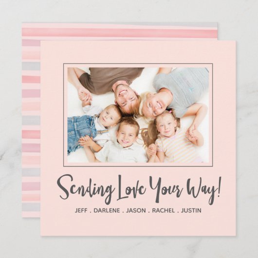 Valentinstag Fotokarte Feiertagskarte (Vorne/Hinten)