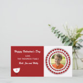 Valentinstag-Fotokarte Feiertagskarte (Stehend Vorderseite)