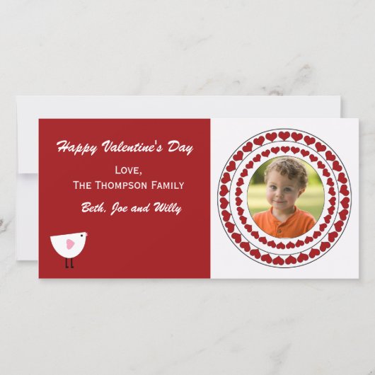 Valentinstag-Fotokarte Feiertagskarte (Vorderseite)