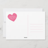 Valentinstag-Fotokarte für Papierherzen Feiertagskarte (Rückseite)