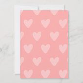 Valentinstag-Fotokarte mit rosa Herzen (Rückseite)