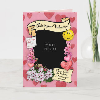 Valentinstag-Fotokarte zum Anpassen 💗 Feiertagskarte