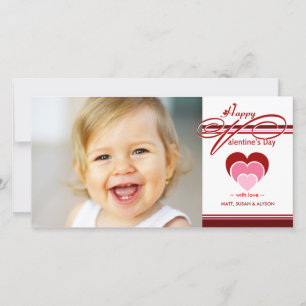 Valentinstag Fotokarten Feiertagskarte