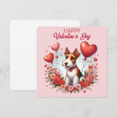 Valentinstag - Fox Terrier 2 - Karte (Vorne/Hinten)