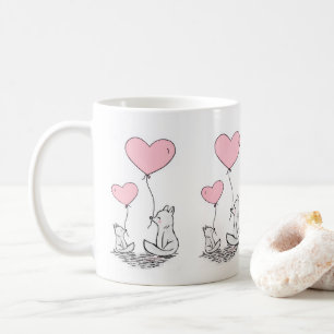 Valentinstag Foxy Pink Hearts Tassen